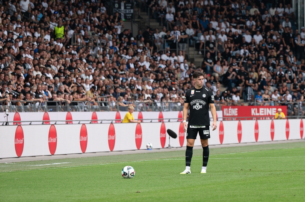 Sturm Graz - Rapid Wien
Oesterreichische Fussball Bundesliga, 2. Runde, SK Sturm Graz - SK Rapid Wien, Stadion Liebenau Graz, 10.08.2025. 

Foto zeigt Max Johnston (Sturm)
