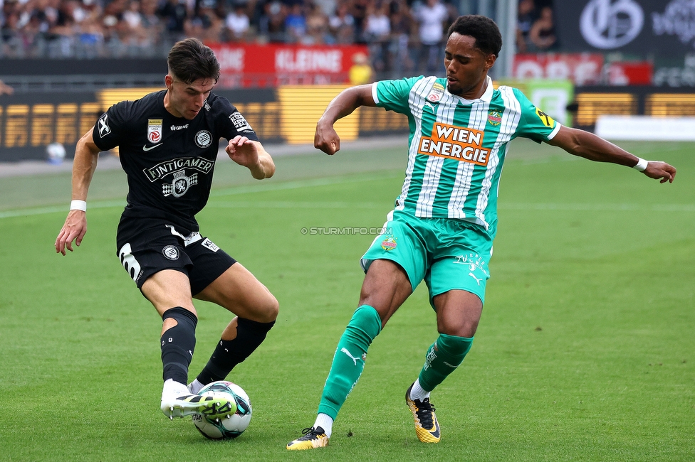 Sturm Graz - Rapid
Oesterreichische Fussball Bundesliga, 2. Runde, SK Sturm Graz - SK Rapid Wien, Stadion Liebenau Graz, 10.08.2025. 

Foto zeigt Max Johnston (Sturm)
