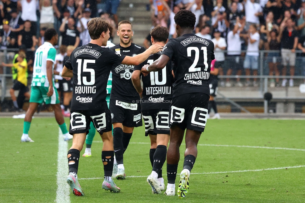 Sturm Graz - Rapid
Oesterreichische Fussball Bundesliga, 2. Runde, SK Sturm Graz - SK Rapid Wien, Stadion Liebenau Graz, 10.08.2025. 

Foto zeigt Otar Kiteishvili (Sturm)
