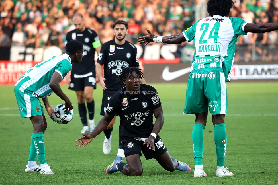 Sturm Graz - Rapid
Oesterreichische Fussball Bundesliga, 2. Runde, SK Sturm Graz - SK Rapid Wien, Stadion Liebenau Graz, 10.08.2025. 

Foto zeigt Seedy Jatta (Sturm)
