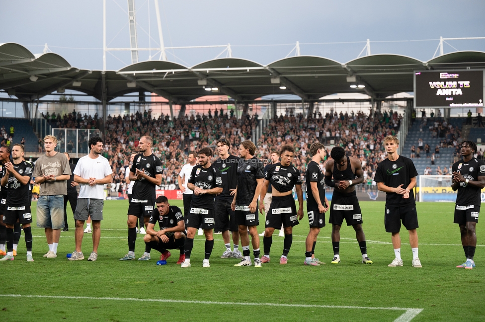 Sturm Graz - Rapid Wien
Oesterreichische Fussball Bundesliga, 2. Runde, SK Sturm Graz - SK Rapid Wien, Stadion Liebenau Graz, 10.08.2025. 

Foto zeigt die Mannschaft von Sturm
