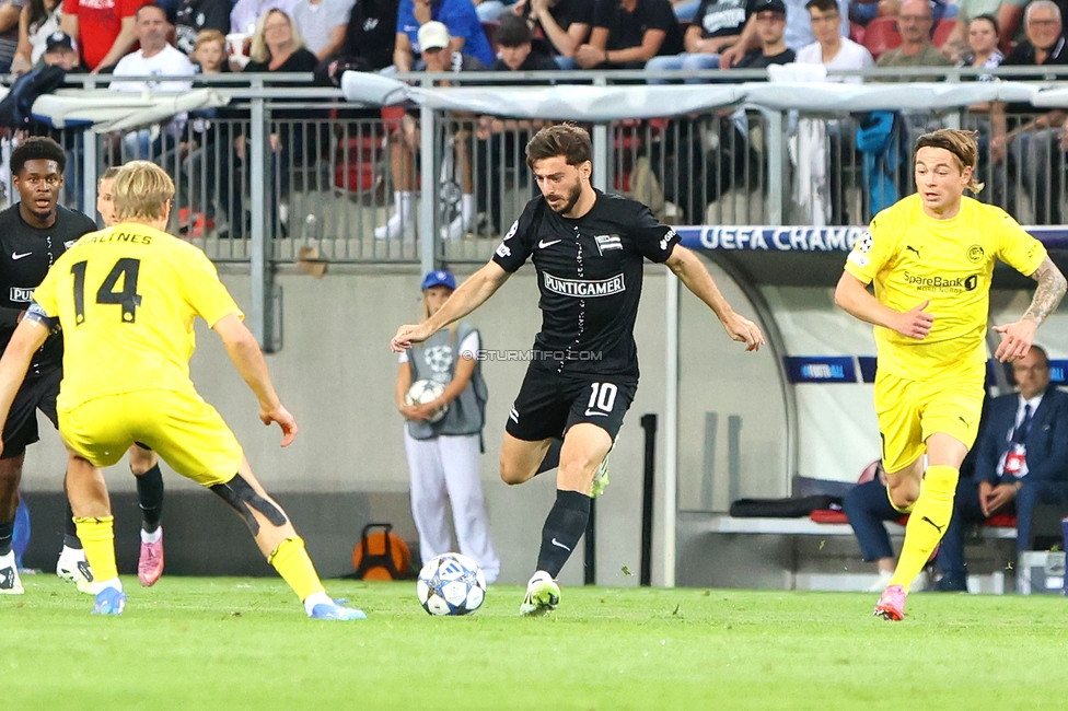 Sturm Graz - Bodo Glimt
UEFA Champions League Play-Offs, SK Sturm Graz - Bodo Glimt, Woerthersee Stadion Klagenfurt, 26.08.2025. 

Foto zeigt Otar Kiteishvili (Sturm)
