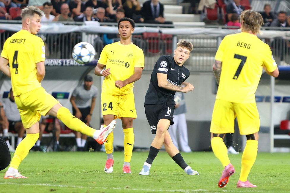 Sturm Graz - Bodo Glimt
UEFA Champions League Play-Offs, SK Sturm Graz - Bodo Glimt, Woerthersee Stadion Klagenfurt, 26.08.2025. 

Foto zeigt Filip Jan Roza (Sturm)
