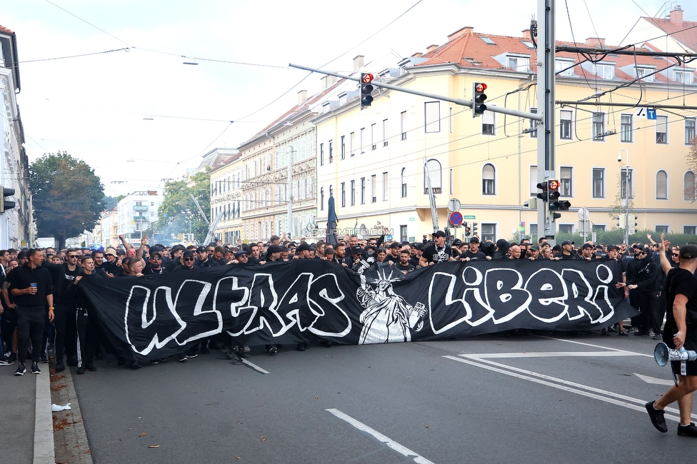 GAK - Sturm Graz
Oesterreichische Fussball Bundesliga, 2. Runde, GAK - SK Sturm Graz, Stadion Liebenau Graz, 30.08.2025. 

Foto zeigt Fans von Sturm
