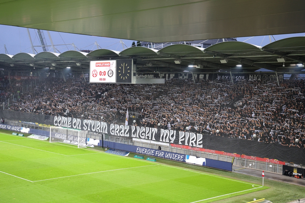 GAK - Sturm Graz
Oesterreichische Fussball Bundesliga, 5. Runde, Grazer AK - SK Sturm Graz, Stadion Liebenau Graz, 30.08.2025. 

Foto zeigt Fans von Sturm mit einer Choreografie

