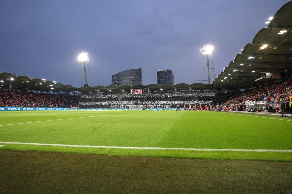 GAK - Sturm Graz
Oesterreichische Fussball Bundesliga, 2. Runde, GAK - SK Sturm Graz, Stadion Liebenau Graz, 30.08.2025. 

Foto zeigt Fans von Sturm mit einer Choreografie
