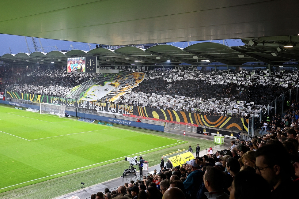 GAK - Sturm Graz
Oesterreichische Fussball Bundesliga, 5. Runde, Grazer AK - SK Sturm Graz, Stadion Liebenau Graz, 30.08.2025. 

Foto zeigt Fans von Sturm mit einer Choreografie
