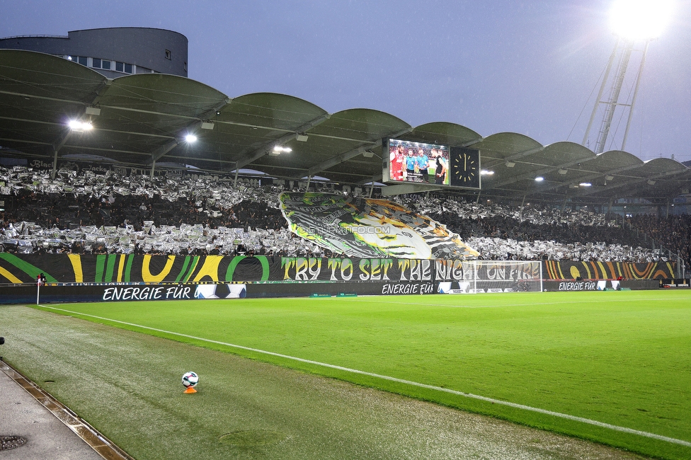 GAK - Sturm Graz
Oesterreichische Fussball Bundesliga, 5. Runde, Grazer AK - SK Sturm Graz, Stadion Liebenau Graz, 30.08.2025. 

Foto zeigt Fans von Sturm mit einer Choreografie
