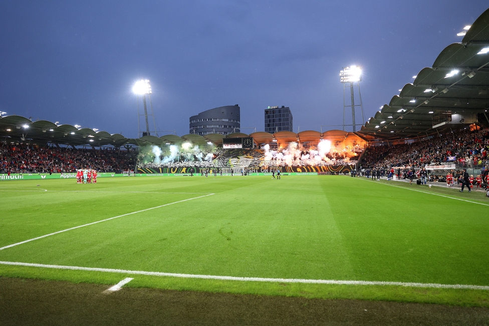GAK - Sturm Graz
Oesterreichische Fussball Bundesliga, 2. Runde, GAK - SK Sturm Graz, Stadion Liebenau Graz, 30.08.2025. 

Foto zeigt Fans von Sturm mit einer Choreografie
