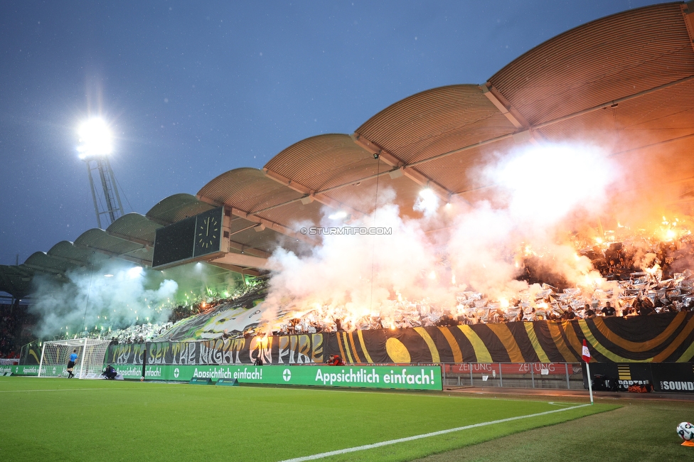 GAK - Sturm Graz
Oesterreichische Fussball Bundesliga, 5. Runde, Grazer AK - SK Sturm Graz, Stadion Liebenau Graz, 30.08.2025. 

Foto zeigt Fans von Sturm mit einer Choreografie
