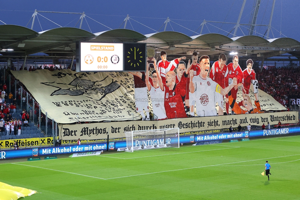 GAK - Sturm Graz
Oesterreichische Fussball Bundesliga, 5. Runde, Grazer AK - SK Sturm Graz, Stadion Liebenau Graz, 30.08.2025. 

Foto zeigt Fans von GAK mit einer Choreografie
