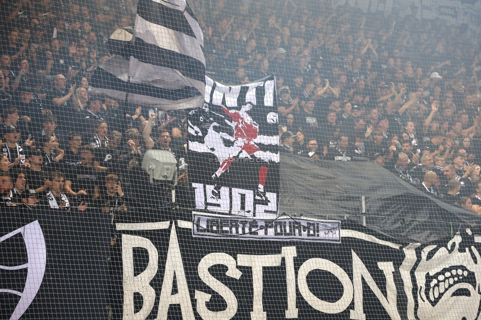 GAK - Sturm Graz
Oesterreichische Fussball Bundesliga, 5. Runde, Grazer AK - SK Sturm Graz, Stadion Liebenau Graz, 30.08.2025. 

Foto zeigt Fans von Sturm
Schlüsselwörter: bastion