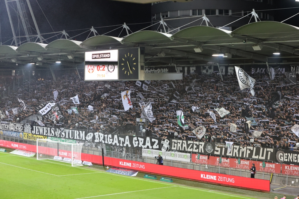GAK - Sturm Graz
Oesterreichische Fussball Bundesliga, 5. Runde, Grazer AK - SK Sturm Graz, Stadion Liebenau Graz, 30.08.2025. 

Foto zeigt Fans von Sturm

