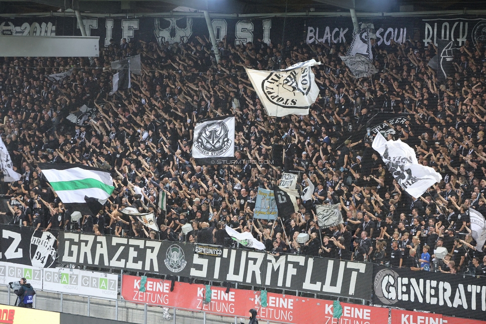 GAK - Sturm Graz
Oesterreichische Fussball Bundesliga, 5. Runde, Grazer AK - SK Sturm Graz, Stadion Liebenau Graz, 30.08.2025. 

Foto zeigt Fans von Sturm
