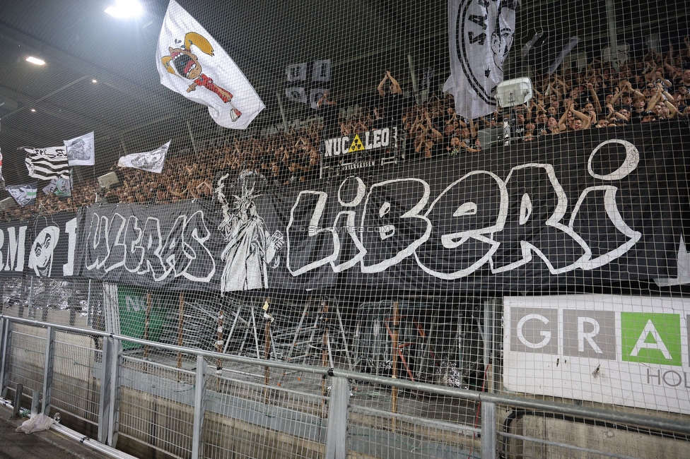 GAK - Sturm Graz
Oesterreichische Fussball Bundesliga, 5. Runde, Grazer AK - SK Sturm Graz, Stadion Liebenau Graz, 30.08.2025. 

Foto zeigt Fans von Sturm
