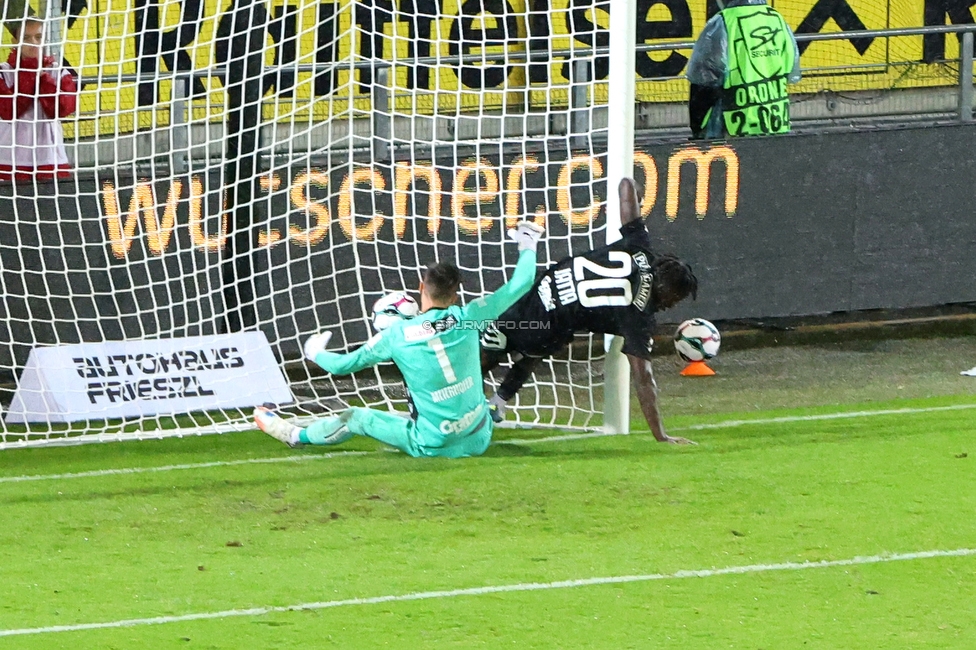 GAK - Sturm Graz
Oesterreichische Fussball Bundesliga, 5. Runde, Grazer AK - SK Sturm Graz, Stadion Liebenau Graz, 30.08.2025. 

Foto zeigt Seedy Jatta (Sturm)
Schlüsselwörter: tor