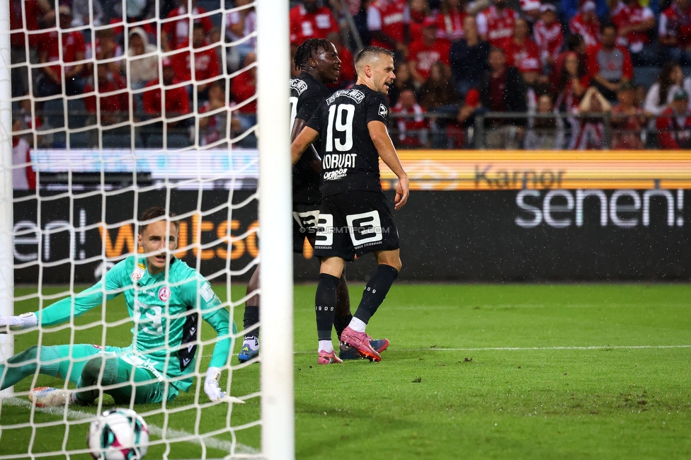 GAK - Sturm Graz
Oesterreichische Fussball Bundesliga, 2. Runde, GAK - SK Sturm Graz, Stadion Liebenau Graz, 30.08.2025. 

Foto zeigt Seedy Jatta (Sturm)
