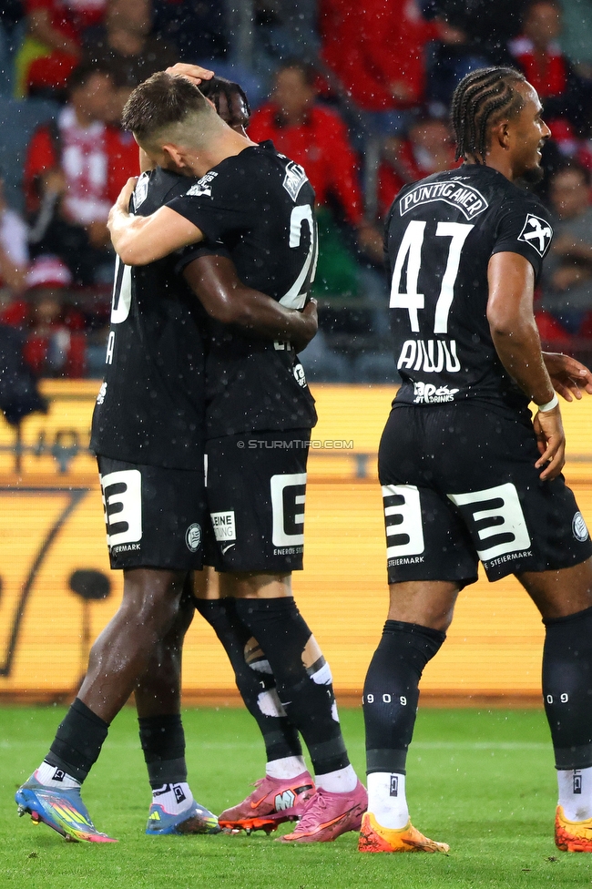 GAK - Sturm Graz
Oesterreichische Fussball Bundesliga, 2. Runde, Grazer AK - SK Sturm Graz, Stadion Liebenau Graz, 30.08.2025. 

Foto zeigt Seedy Jatta (Sturm)
Schlüsselwörter: torjubel
