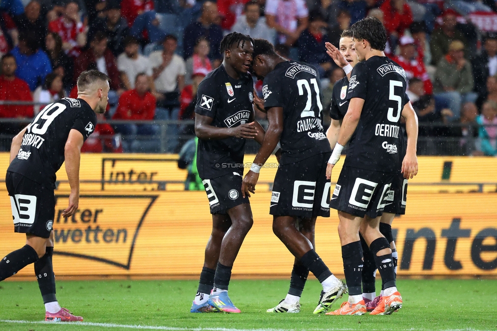 GAK - Sturm Graz
Oesterreichische Fussball Bundesliga, 2. Runde, Grazer AK - SK Sturm Graz, Stadion Liebenau Graz, 30.08.2025. 

Foto zeigt Seedy Jatta (Sturm)
Schlüsselwörter: torjubel