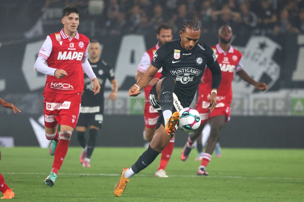 GAK - Sturm Graz
Oesterreichische Fussball Bundesliga, 2. Runde, GAK - SK Sturm Graz, Stadion Liebenau Graz, 30.08.2025. 

Foto zeigt Emanuel Aiwu (Sturm)

