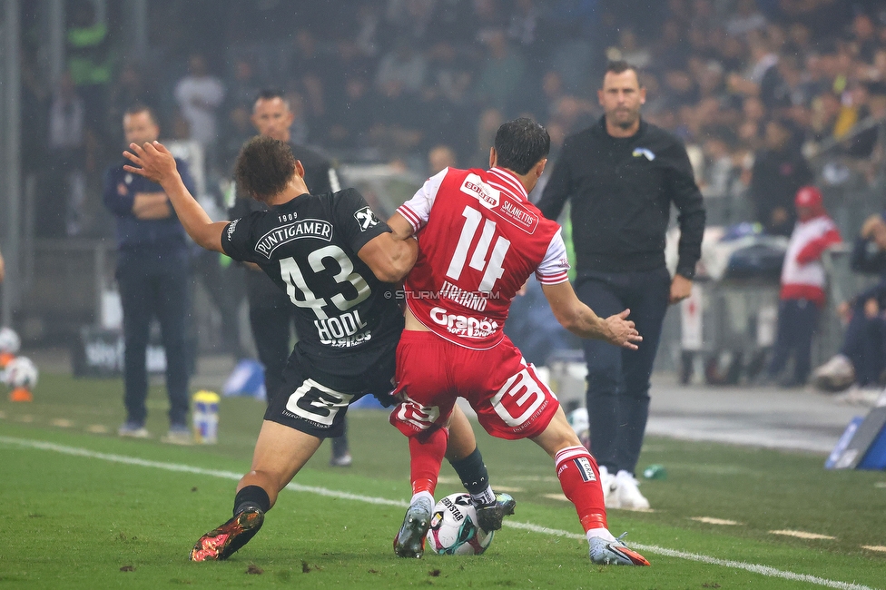 GAK - Sturm Graz
Oesterreichische Fussball Bundesliga, 2. Runde, GAK - SK Sturm Graz, Stadion Liebenau Graz, 30.08.2025. 

Foto zeigt Jacob Peter Hoedl (Sturm)
