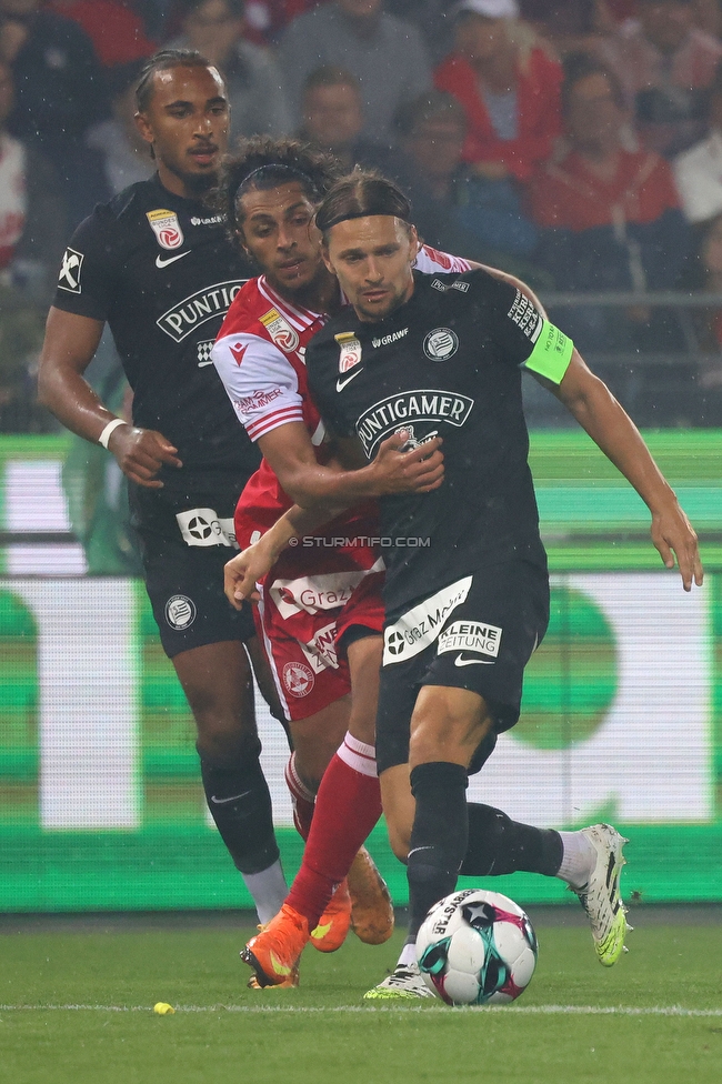 GAK - Sturm Graz
Oesterreichische Fussball Bundesliga, 2. Runde, GAK - SK Sturm Graz, Stadion Liebenau Graz, 30.08.2025. 

Foto zeigt Stefan Hierlaender (Sturm)
