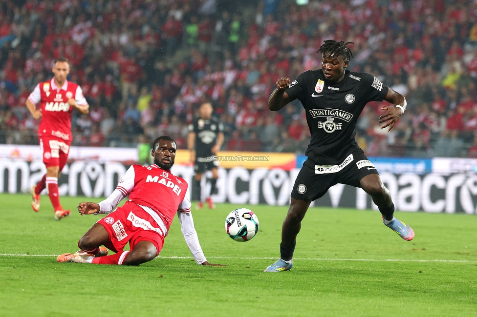 GAK - Sturm Graz
Oesterreichische Fussball Bundesliga, 5. Runde, Grazer AK - SK Sturm Graz, Stadion Liebenau Graz, 30.08.2025. 

Foto zeigt Seedy Jatta (Sturm)

