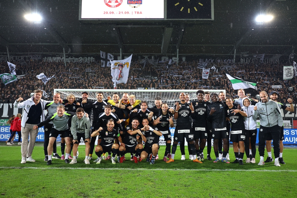 GAK - Sturm Graz
Oesterreichische Fussball Bundesliga, 5. Runde, Grazer AK - SK Sturm Graz, Stadion Liebenau Graz, 30.08.2025. 

Foto zeigt die Mannschaft von Sturm
