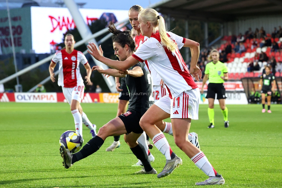 Ajax Frouwen - Sturm Damen
UEFA Women's Europa Cup, 1. Runde, Ajax Amsterdam - SK Sturm Graz Damen, Sportpark De Toekomst Amsterdam, 11.09.2025.

Foto zeigt Zala Kustrin (Sturm Damen)
