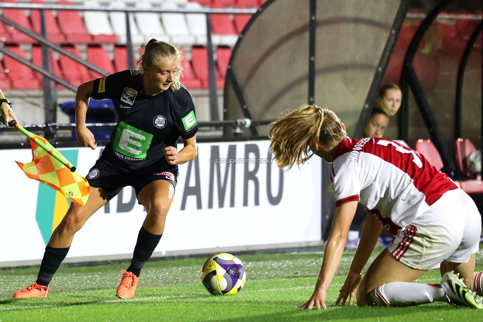 Ajax Frouwen - Sturm Damen
UEFA Women's Europa Cup, 1. Runde, Ajax Amsterdam - SK Sturm Graz Damen, Sportpark De Toekomst Amsterdam, 11.09.2025.

Foto zeigt Sandra Jakobsen (Sturm Damen)
