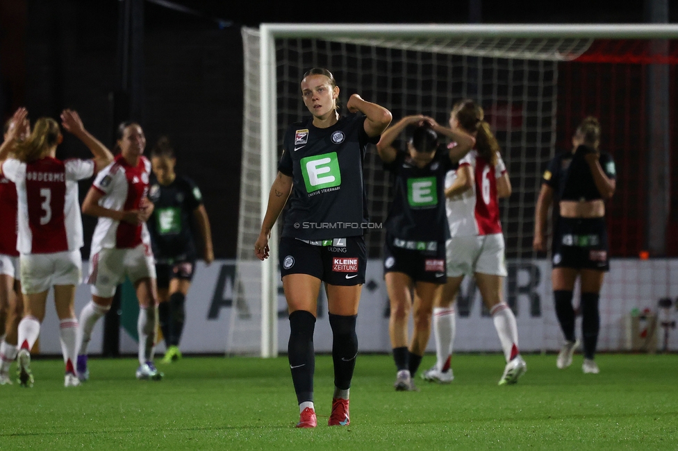 Ajax Frouwen - Sturm Damen
UEFA Women's Europa Cup, 1. Runde, Ajax Amsterdam - SK Sturm Graz Damen, Sportpark De Toekomst Amsterdam, 11.09.2025.

Foto zeigt Linda Popofsits (Sturm Damen)
