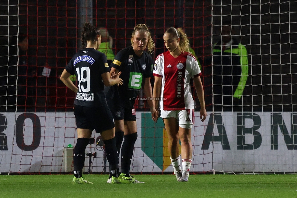 Ajax Frouwen - Sturm Damen
UEFA Women's Europa Cup, 1. Runde, Ajax Amsterdam - SK Sturm Graz Damen, Sportpark De Toekomst Amsterdam, 11.09.2025.

Foto zeigt Stefanie Grossgasteiger (Sturm Damen)
