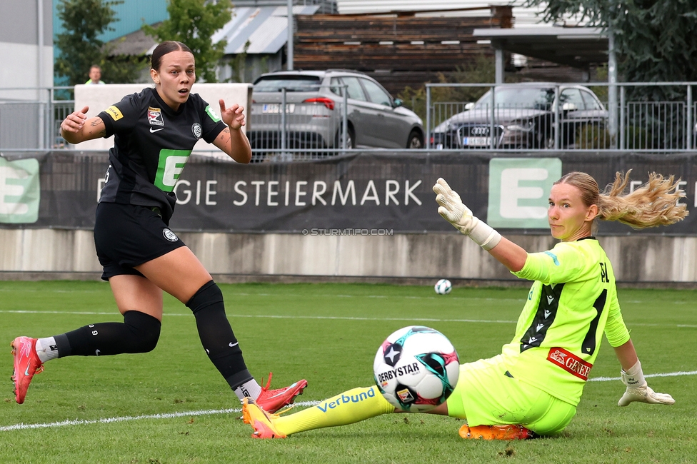 Sturm Damen - Austria Wien
OEFB Frauen Bundesliga, 5. Runde, SK Sturm Graz Damen - FK Austria Wien, Trainingszentrum Messendorf, 14.09.2025. 

Foto zeigt Linda Popofsits (Sturm Damen)
