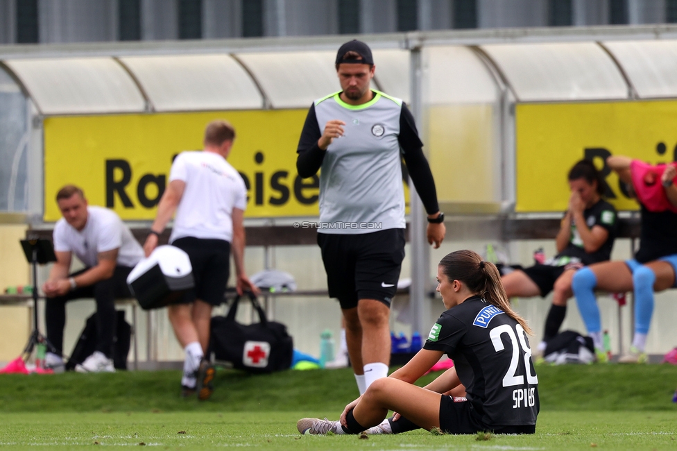 Sturm Damen - Austria Wien
OEFB Frauen Bundesliga, 5. Runde, SK Sturm Graz Damen - FK Austria Wien, Trainingszentrum Messendorf, 14.09.2025. 

Foto zeigt Marie Spiess (Sturm Damen)
