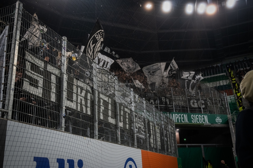 Rapid Wien - Sturm Graz
Oesterreichische Fussball Bundesliga, 12. Runde, SK Rapid Wien - SK Sturm Graz, Weststadion Wien, 02.11.2025. 

Foto zeigt Fans von Sturm
