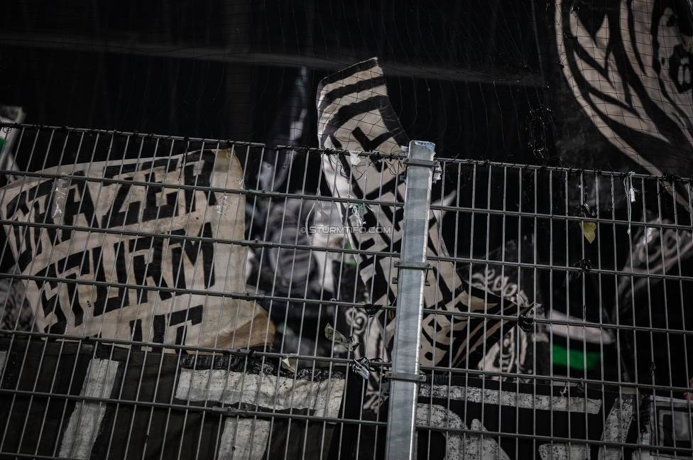 Rapid Wien - Sturm Graz
Oesterreichische Fussball Bundesliga, 12. Runde, SK Rapid Wien - SK Sturm Graz, Weststadion Wien, 02.11.2025. 

Foto zeigt Fans von Sturm
