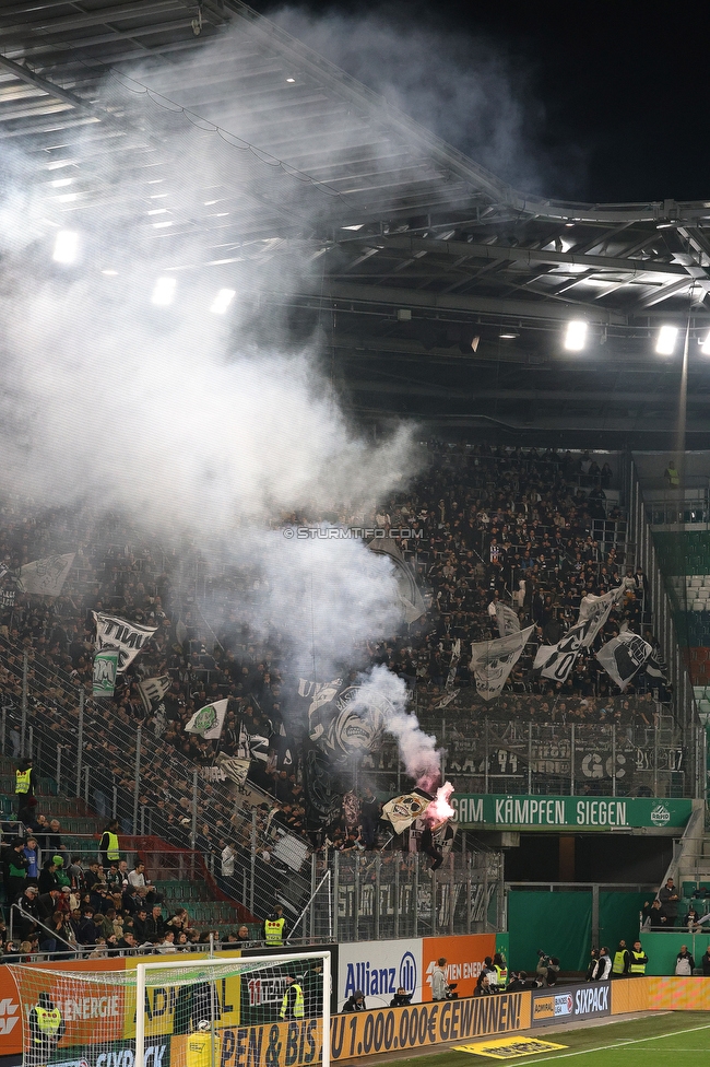 Rapid Wien - Sturm Graz
Oesterreichische Fussball Bundesliga, 12. Runde, SK Rapid Wien - SK Sturm Graz, Weststadion Wien, 02.11.2025. 

Foto zeigt Fans von Sturm
