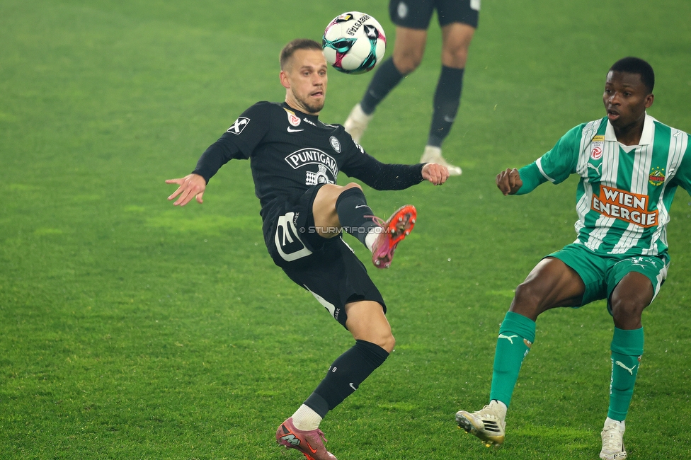 Rapid Wien - Sturm Graz
Oesterreichische Fussball Bundesliga, 12. Runde, SK Rapid Wien - SK Sturm Graz, Weststadion Wien, 02.11.2025. 

Foto zeigt Tomi Horvat (Sturm)
