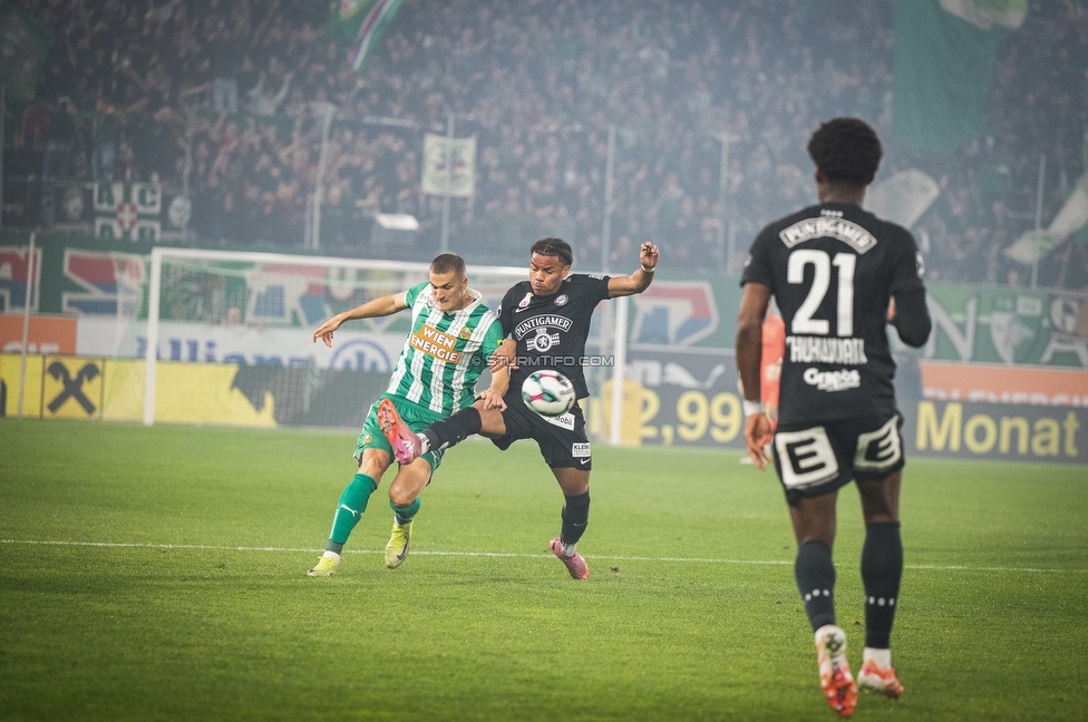 Rapid Wien - Sturm Graz
Oesterreichische Fussball Bundesliga, 12. Runde, SK Rapid Wien - SK Sturm Graz, Weststadion Wien, 02.11.2025. 

Foto zeigt Axel Kayombo (Sturm)
