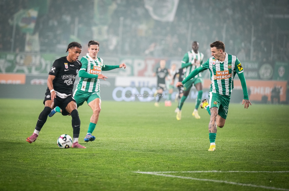 Rapid Wien - Sturm Graz
Oesterreichische Fussball Bundesliga, 12. Runde, SK Rapid Wien - SK Sturm Graz, Weststadion Wien, 02.11.2025. 

Foto zeigt Axel Kayombo (Sturm)
