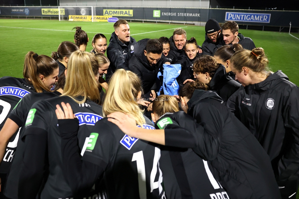 Sturm Damen - Vienna
OEFB Frauen Bundesliga, 12. Runde, SK Sturm Graz Damen - First Vienna, Trainingszentrum Messendorf, 07.11.2025. 

Foto zeigt die Mannschaft der Sturm Damen
