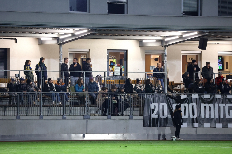 Sturm Damen - Vienna
OEFB Frauen Bundesliga, 12. Runde, SK Sturm Graz Damen - First Vienna, Trainingszentrum Messendorf, 07.11.2025. 

Foto zeigt Fans
