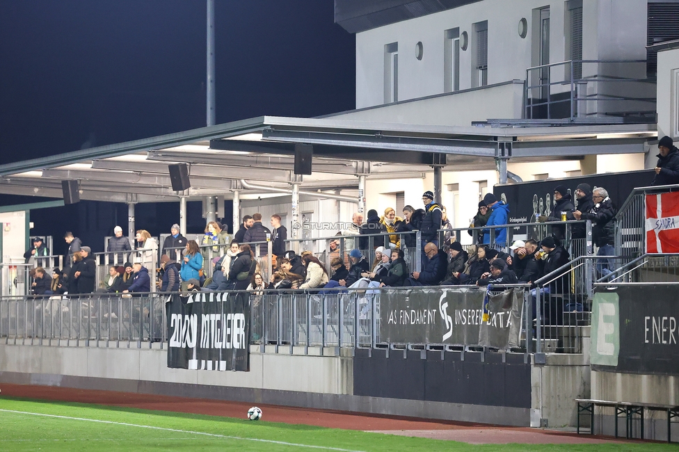 Sturm Damen - Vienna
OEFB Frauen Bundesliga, 12. Runde, SK Sturm Graz Damen - First Vienna, Trainingszentrum Messendorf, 07.11.2025. 

Foto zeigt Fans von Sturm

