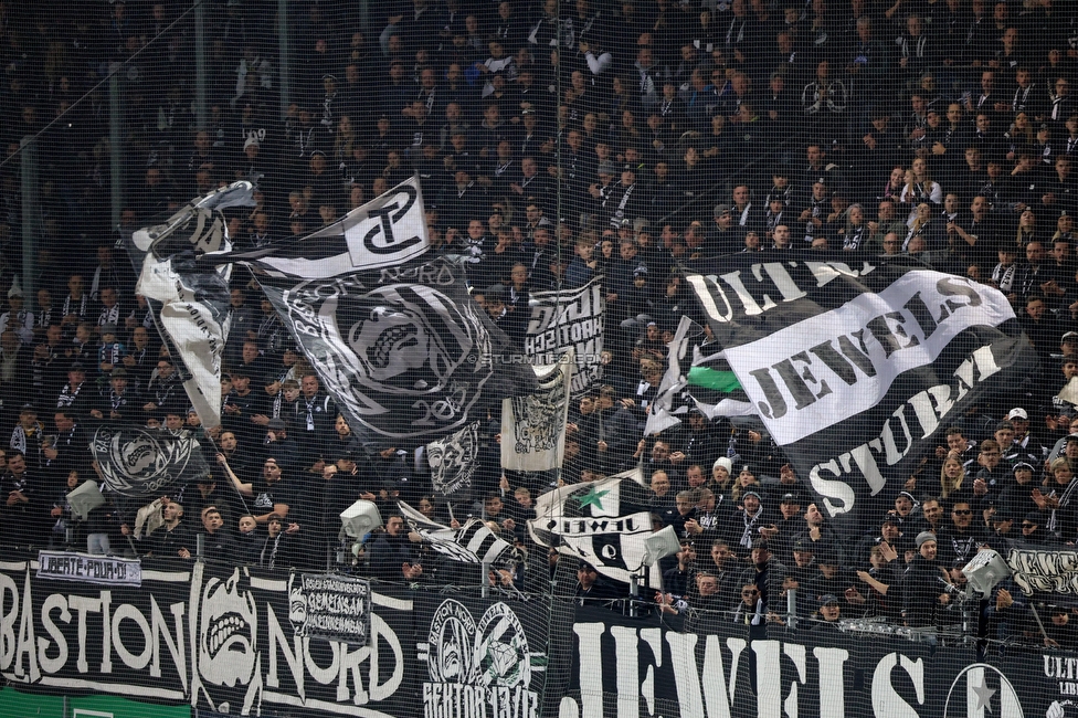 Sturm Graz - RB Salzburg
Oesterreichische Fussball Bundesliga, 13. Runde, SK Sturm Graz - FC RB Salzburg, Stadion Liebenau Graz, 09.11.2025. 

Foto zeigt Fans von Sturm
