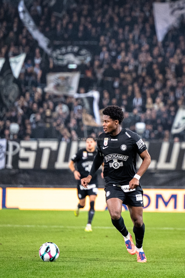Sturm Graz - RB Salzburg
Oesterreichische Fussball Bundesliga, 13. Runde, SK Sturm Graz - FC RB Salzburg, Stadion Liebenau Graz, 09.11.2025. 

Foto zeigt Tochi Phil Chukwuani (Sturm)
