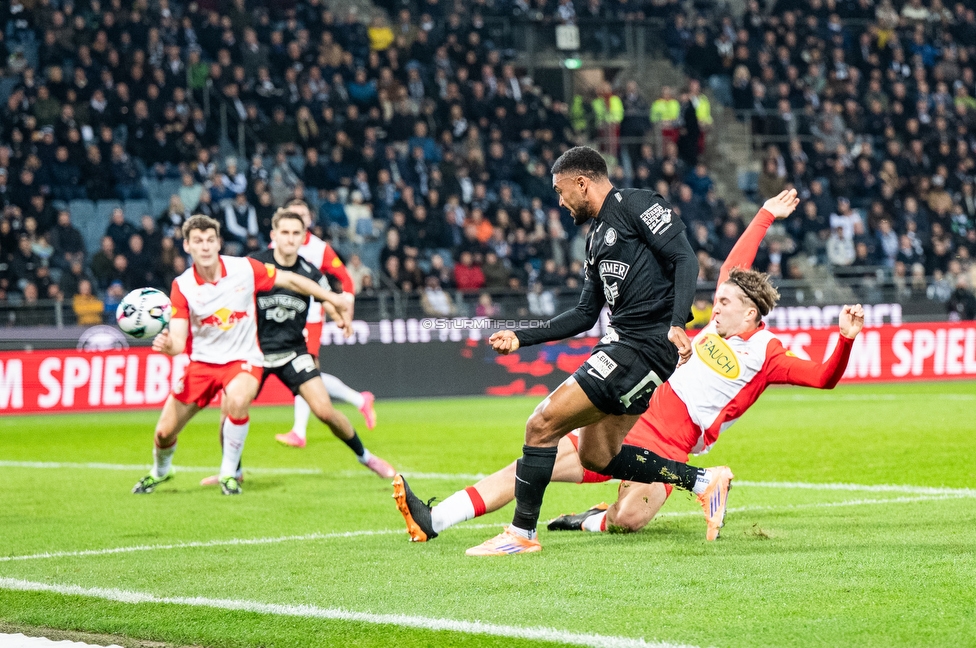 Sturm Graz - RB Salzburg
Oesterreichische Fussball Bundesliga, 13. Runde, SK Sturm Graz - FC RB Salzburg, Stadion Liebenau Graz, 09.11.2025. 

Foto zeigt Maurice Malone (Sturm)

