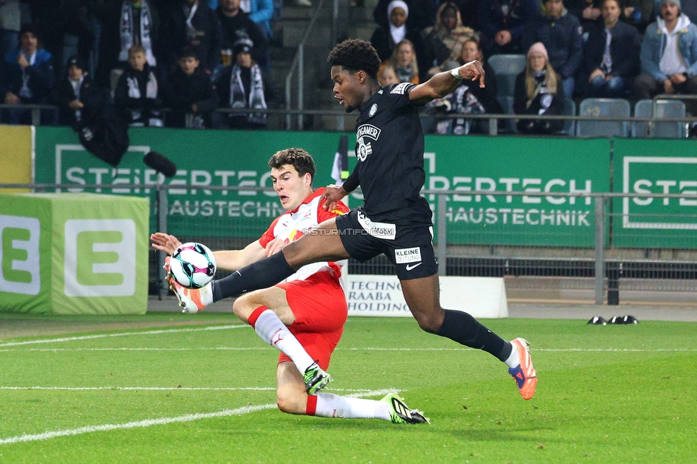 Sturm Graz - RB Salzburg
Oesterreichische Fussball Bundesliga, 13. Runde, SK Sturm Graz - FC RB Salzburg, Stadion Liebenau Graz, 09.11.2025. 

Foto zeigt Tochi Phil Chukwuani (Sturm)
