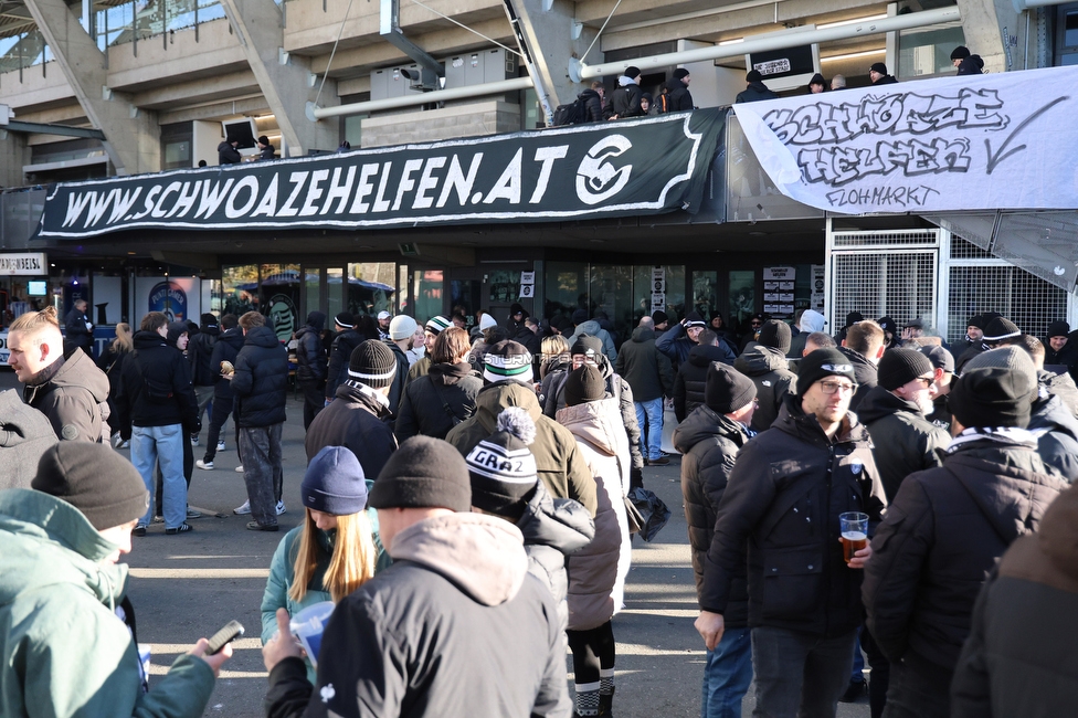 Sturm Graz - LASK
Oesterreichische Fussball Bundesliga, 14. Runde, SK Sturm Graz - LASK, Stadion Liebenau Graz, 23.11.2025. 

Foto zeigt das Vereinsfest von Schwoaze Helfen
