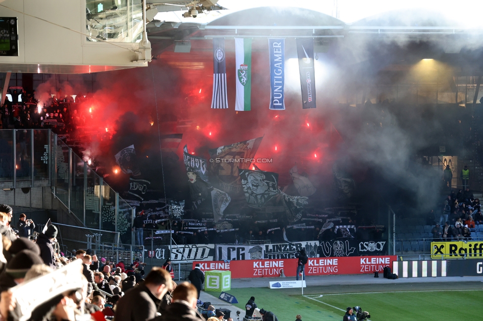 Sturm Graz - LASK
Oesterreichische Fussball Bundesliga, 14. Runde, SK Sturm Graz - LASK, Stadion Liebenau Graz, 23.11.2025. 

Foto zeigt Fans von LASK
