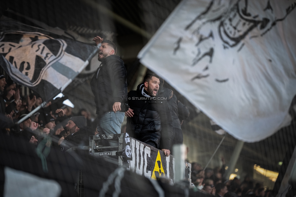 Sturm Graz - LASK
Oesterreichische Fussball Bundesliga, 14. Runde, SK Sturm Graz - LASK, Stadion Liebenau Graz, 23.11.2025. 

Foto zeigt Fans von Sturm
Schlüsselwörter: vorsaenger brigata